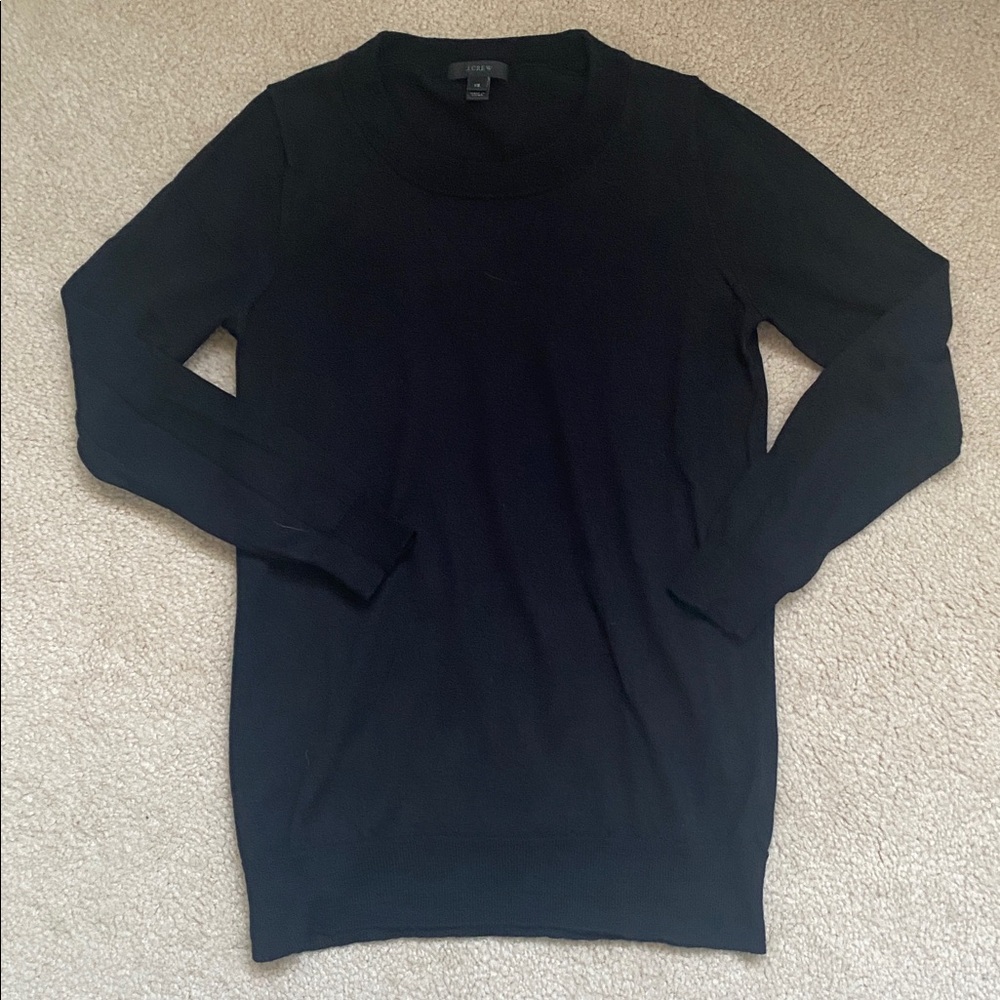 J. Crew Merino Wool Tippi Black Sweater, size XS